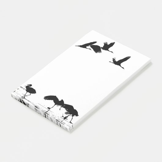 Sandhill Kran-Vogel-Tier-Tier-Post-Itanmerkungen Post-it Klebezettel (angewinkelt)