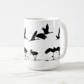 Sandhill Kran-Vogel-Tier-Tier-Tasse Kaffeetasse (VorderseiteRechts)