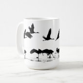 Sandhill Kran-Vogel-Tier-Tier-Tasse Kaffeetasse (Vorderseite Links)