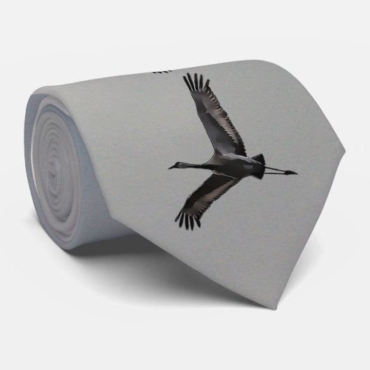 SANDHILL KRÄNE KRAWATTE (Gerollt)