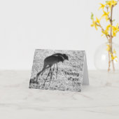 Sandhill-Krane zum Nachdenken Karte (Gelbe Blume)