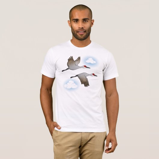 Sandhill streckt sich im Flug T-Shirt (Vorne ganz)