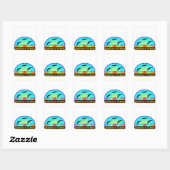 Sandhills Cranes Quadratischer Aufkleber (Blatt)