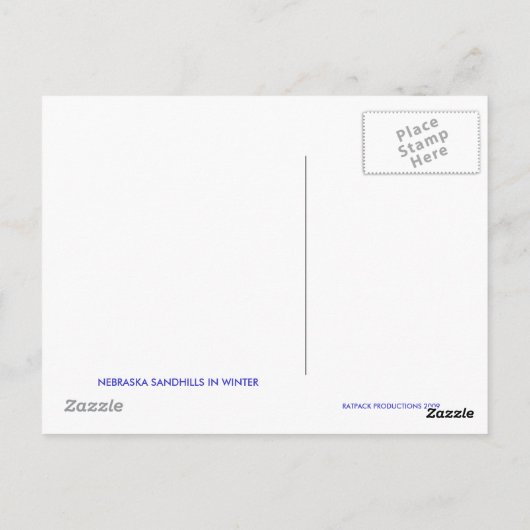 SANDHILLS POSTKARTE (Rückseite)