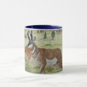 Sandhills Pronghorn Antilopen-Tier-Kunst Tasse (Zentrum)