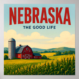 Sandhills-Roadtrip durch die Great Plains im Mittl Poster