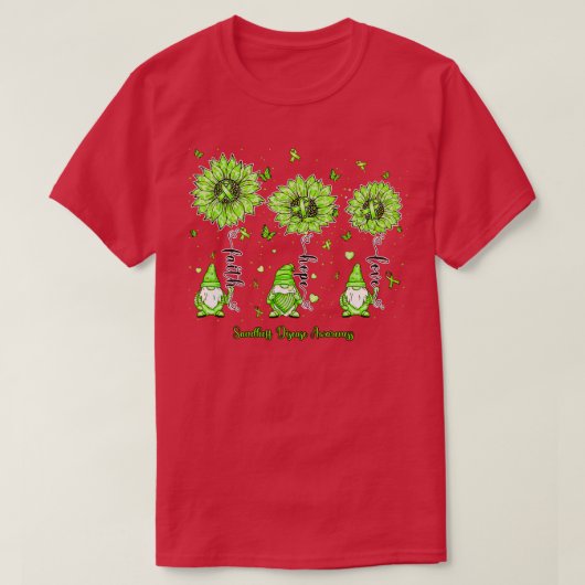 Sandhoff Disease Awareness Gnome Glaube Hoffnung S T-Shirt (Design vorne)