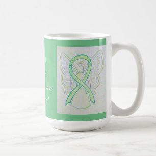 Sandhoff Disease Awareness Ribbon Angel Custom Tas Kaffeetasse
