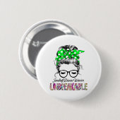 Sandhoff Disease Awareness Ribbon Support Geschenk Button (Vorne & Hinten)