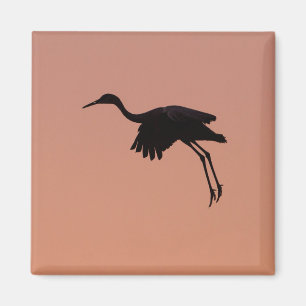 Sandhügel-Silhouette auf einem rosa Sonnenuntergan Magnet