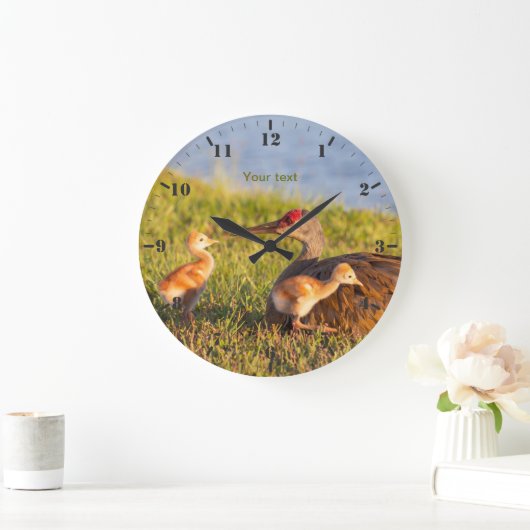 Sandhügelkran mit Colt Große Wanduhr (Zuhause)