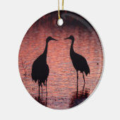 Sandhügelkrane Keramik Ornament (Links)