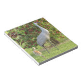 Sandhügelkranich mit Küken im Bottlebrush Notepad Notizblock (angewinkelt)