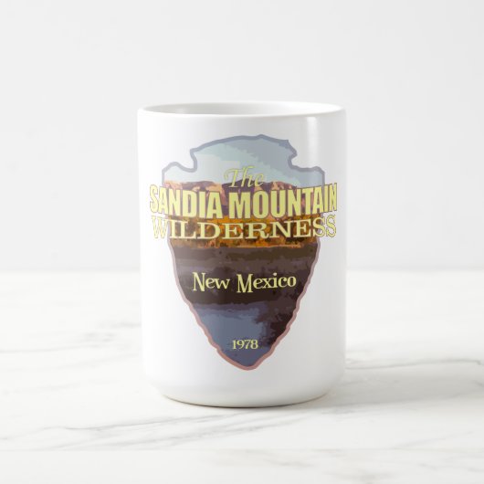 Sandia Mountain WA (Pfeilspitzen) Kaffeetasse (Mittel)