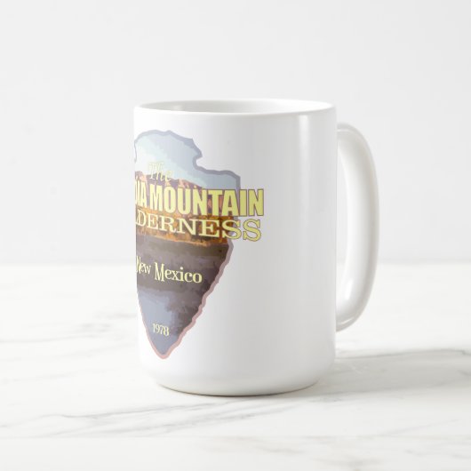 Sandia Mountain WA (Pfeilspitzen) Kaffeetasse (VorderseiteRechts)