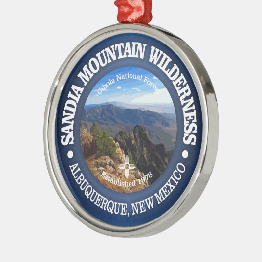 Sandia Mountain Wilderness Ornament Aus Metall (Links)