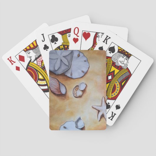 Sandige Muscheln Spielkarten (Rückseite)