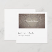 Sandige Rose mit Herz Save The Date (Vorne/Hinten)