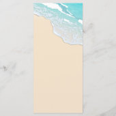 Sandige tropische Strandplatten-Dankeskarten Programm (Rückseite)