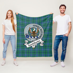 Sandilands Ancient Clan Abzeichen Tartan Kariert Fleecedecke