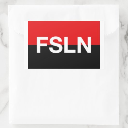 SANDINISTAS FLAG RECHTECKIGER AUFKLEBER (Tasche)