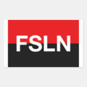 SANDINISTAS FLAG RECHTECKIGER AUFKLEBER (Vorderseite)