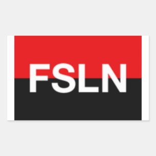 SANDINISTAS FLAG RECHTECKIGER AUFKLEBER