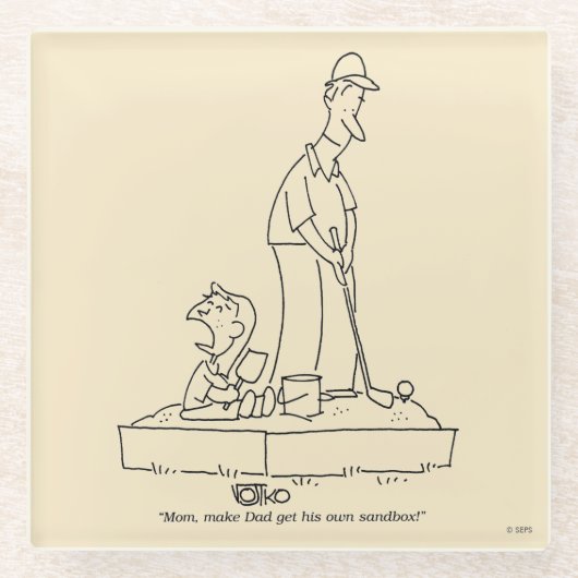 Sandkasten Glasuntersetzer (Vorderseite)