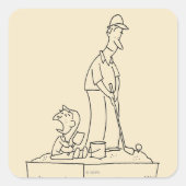 Sandkasten Quadratischer Aufkleber (Vorderseite)