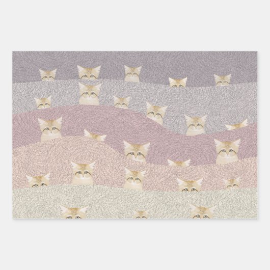 Sandkatzenwaschpapier Geschenkpapier Set (Vorderseite 2)