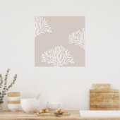 Sandkorallen und Weißkorallen Poster (Küche)