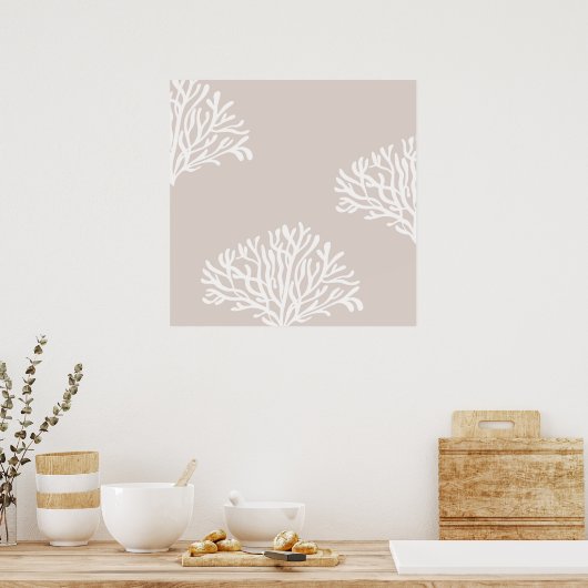 Sandkorallen und Weißkorallen Poster (Küche)