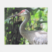 Sandkranich Fleecedecke (Vorderseite (Horizontal))