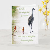 Sandkranich mit Kindertageskarte des Vaters Karte (Gelbe Blume)