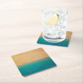 Sandküste von oben rechteckiger pappuntersetzer (Vor Ort)