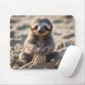 Sandküsten : Baby Sloth Gebäude Sand Castles, Mousepad (Mit Mouse)