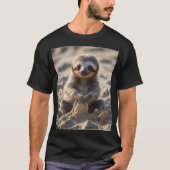 Sandküsten: Baby Sloth Gebäude Sand Castles, T-Shirt (Vorderseite)