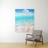 Sandküsten: Spielerische Beach Designs Wandteppich (Beispiel)