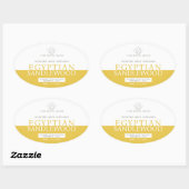 Sandlewood yellow reed diffuser oval product label ovaler aufkleber (Blatt)