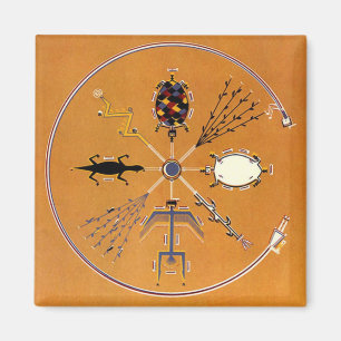 Sandmalerei im amerikanischen Ureinwohnerstamm Magnet