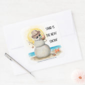 Sandman Sand ist das Weihnachtsfest des Neuen Schn Quadratischer Aufkleber (Umschlag)