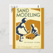 Sandmodellierung für jüngere Kinder Postkarte (Vorne/Hinten)