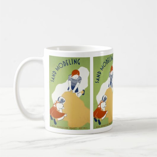 Sandmodellierung Kaffeetasse (Links)