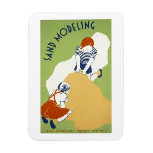 Sandmodellierung Magnet