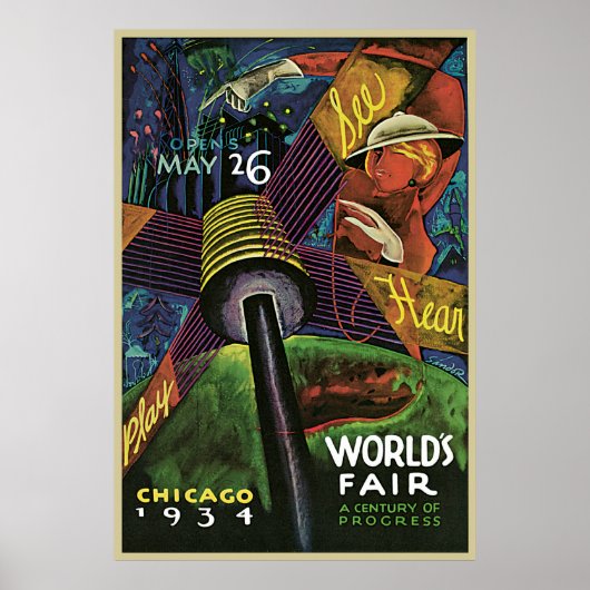 Sandor Chicago World's Fair Poster (Vorne)