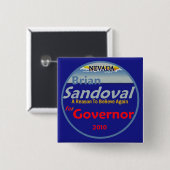 SANDOVAL reg. 2010 Knopf Button (Vorne & Hinten)