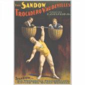 Sandow Eugen Sandow Vaudeville Weightlifter Aufkleber (Vorderseite)