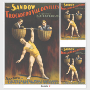 Sandow Eugen Sandow Vaudeville Weightlifter Aufkleber