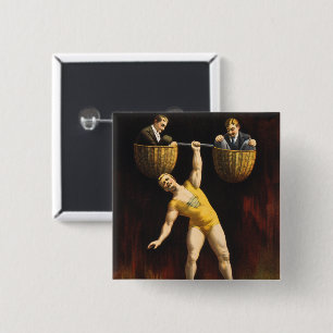 Sandow Eugen Sandow Vaudeville Weightlifter Button