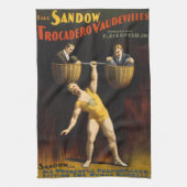 Sandow Eugen Sandow Vaudeville Weightlifter Geschirrtuch (Vertikal)